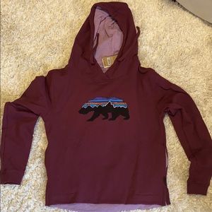 Patagonia bear hoodie sweatshirt